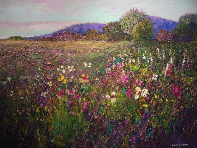 Campo y florecillas Oil Canvas Landscaping