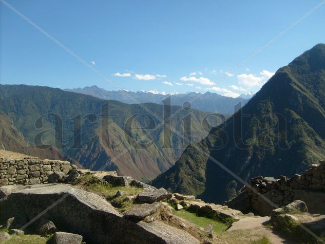 paisaje inca del machu pichu Arquitectura e interiorismo Blanco y Negro (Digital)