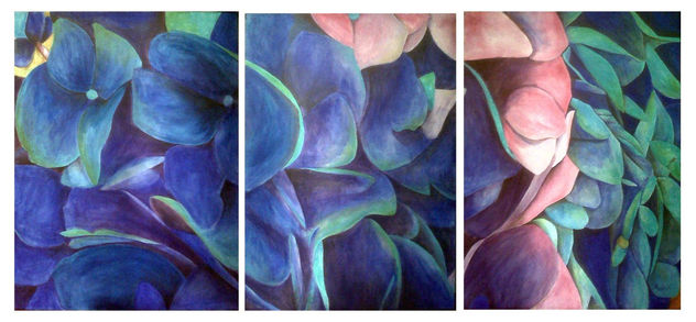 Hortensia en triptico