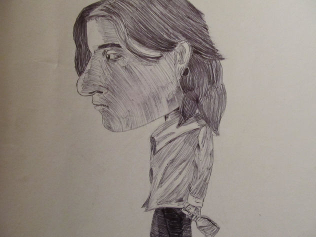 autorretrato caricatura (detalle)
