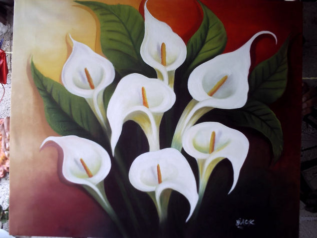 Alc Oil Canvas Floral Painting