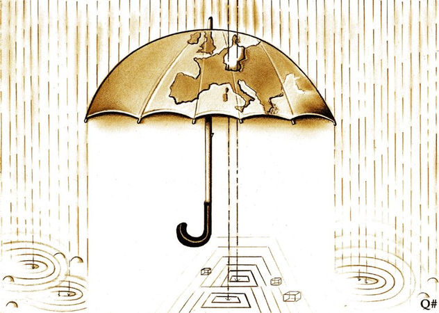 " LA LLUVIA ALEMANA " © ProtoQUIMÉRICAS-anterior a 2004- Técnica lápiz grafito sobre papel