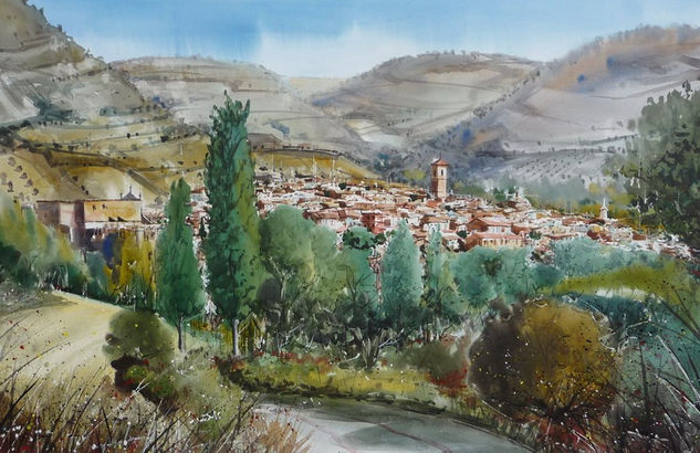 BUDIA (GUADALAJARA.) Watercolour Paper Landscaping