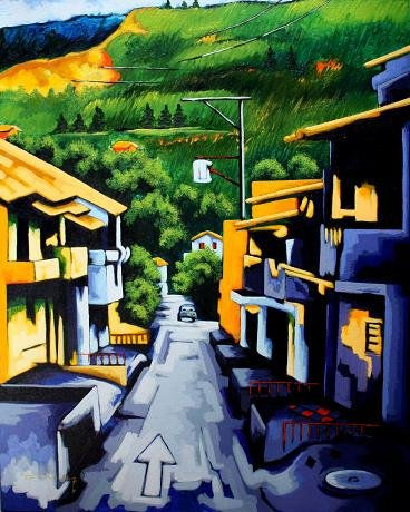 EN ESTAS CALLES. Acrylic Canvas Landscaping