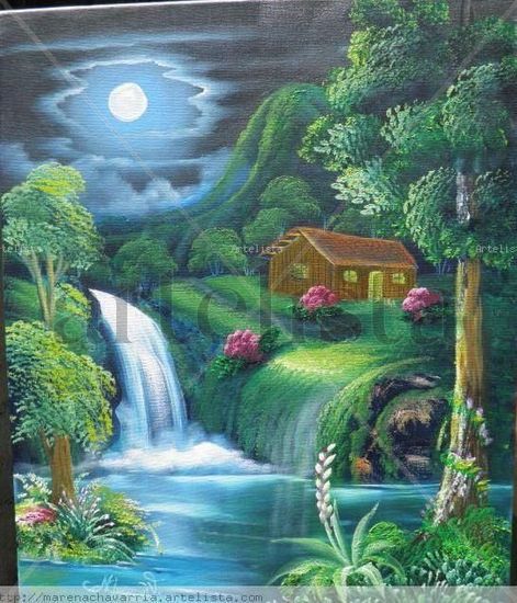 Luna LLena Oil Canvas Landscaping