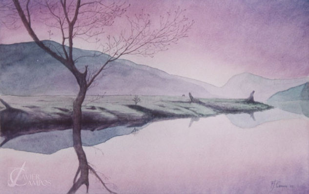 Lago malva Watercolour Paper Landscaping