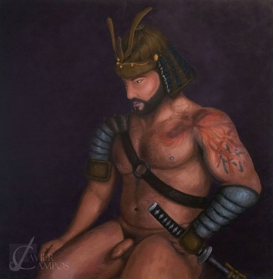 El sueño del samurai Oil Canvas Portrait