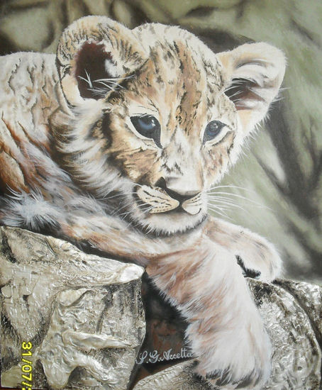 Solitaria quietud Oil Panel Animals