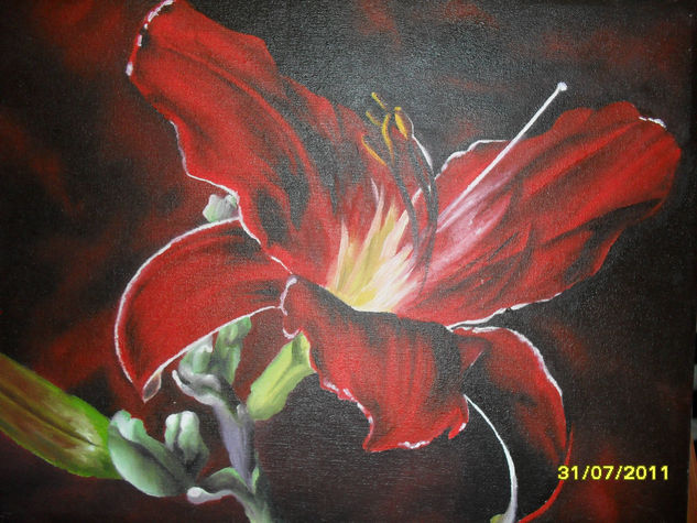 Terciopelo Oil Textile Floral Painting