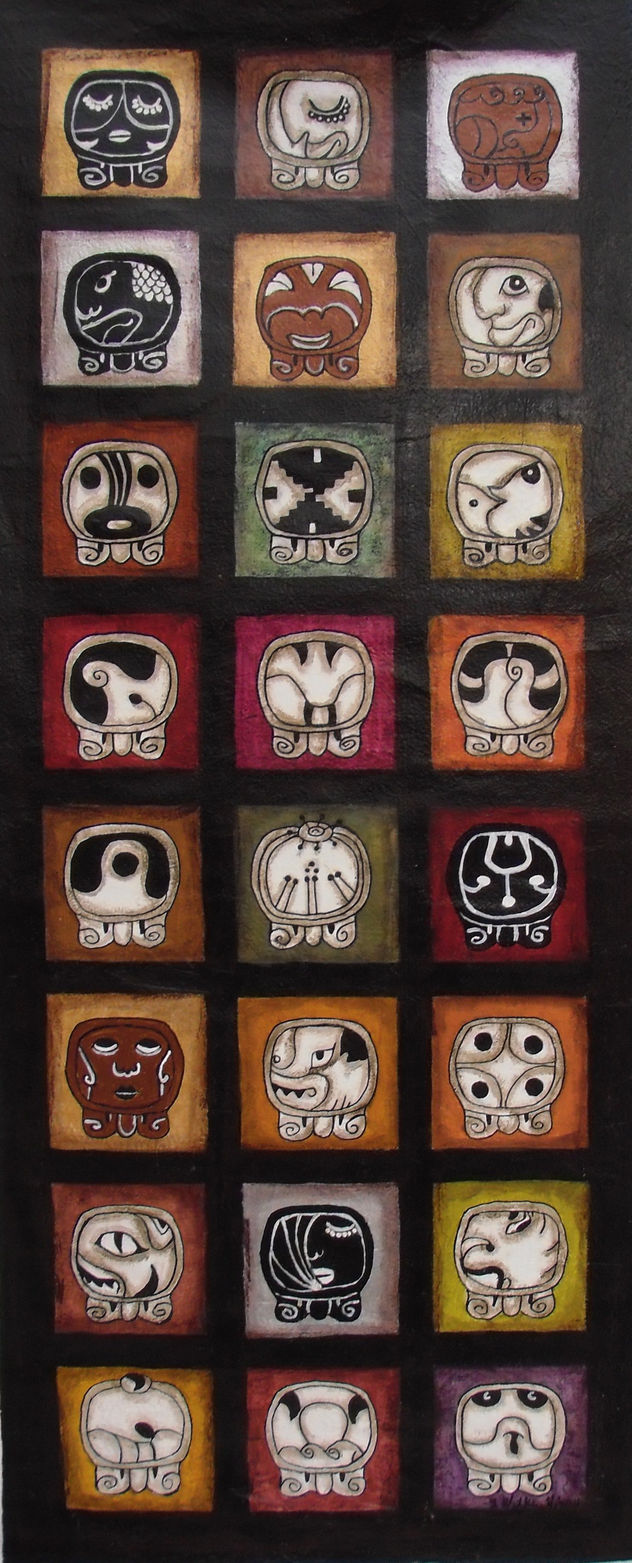 figuras mayas calendario