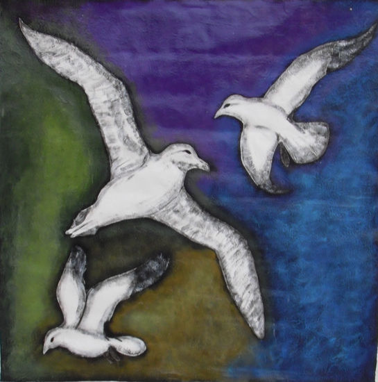 3 Gaviotas Acrylic Canvas Animals