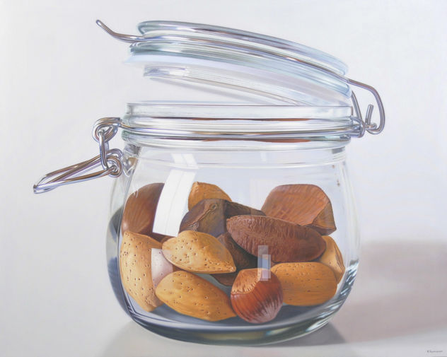nuts in glass