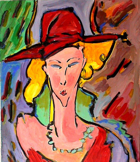 RETRATO de mujer elegante Oil Canvas Portrait