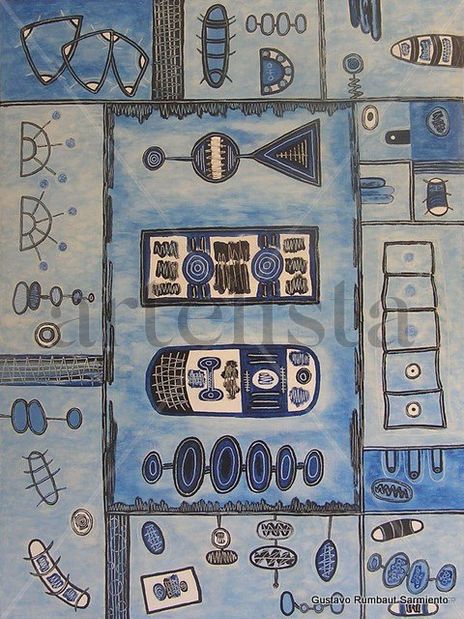 Color y formas azul