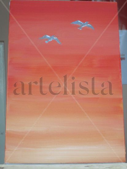 VOLANDO HACIA EL MISTERIO Oil Canvas Marine Painting