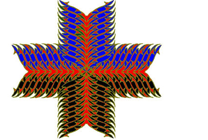 Cruz de  colores