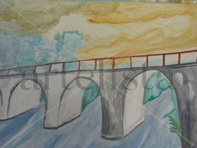 EL PUENTE VIEJO Watercolour Paper Landscaping