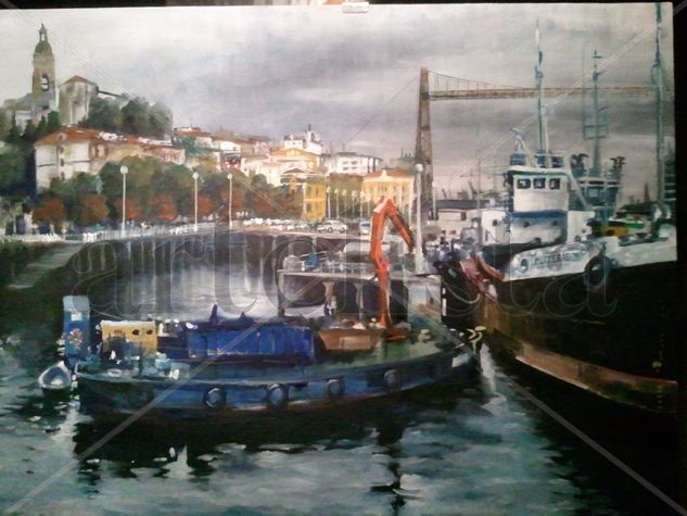 Embarcadero Oil Canvas Marine Painting