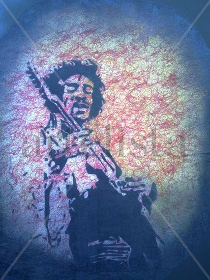 JIMMY HENDRIX  (original) Acrylic Canvas Figure Painting