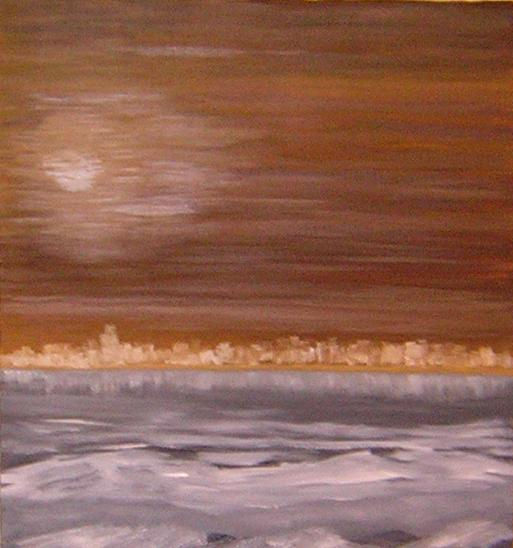 luna de otoño Oil Canvas Landscaping