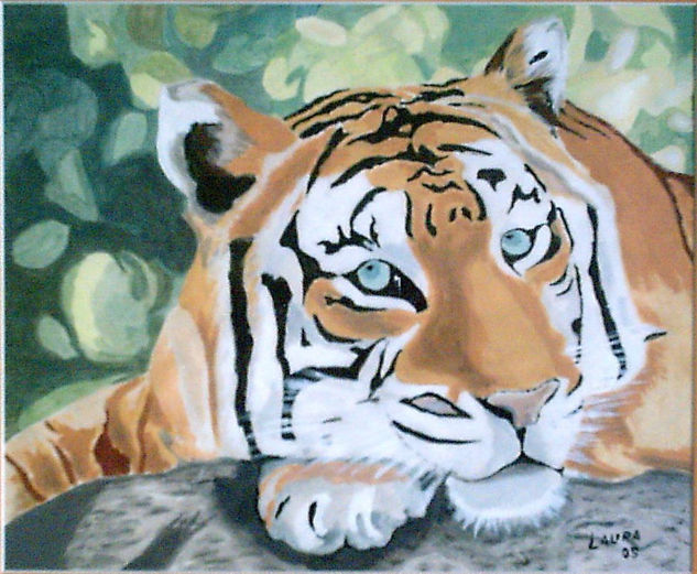 Tigre Gouache Papel Animales