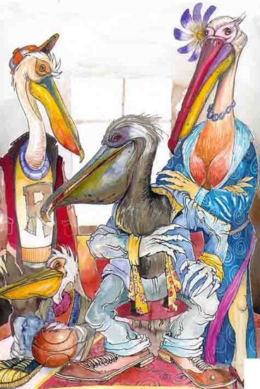 PELICANOS 2 Watercolour Card Others