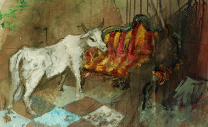 La mujer y el toro