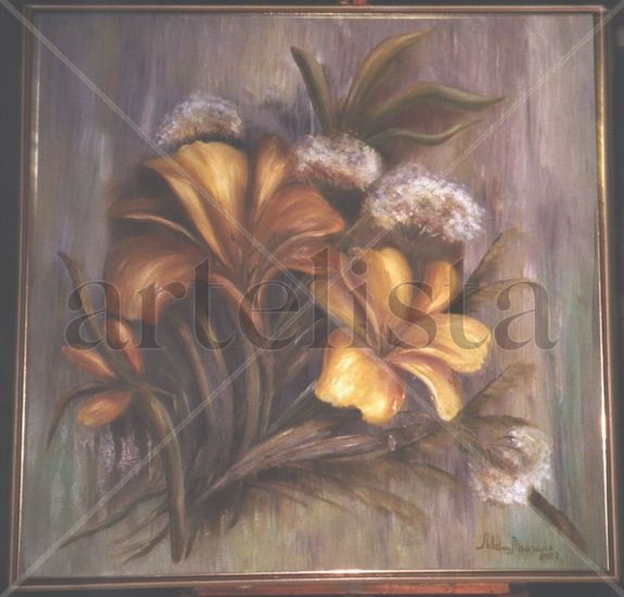 Líros amarelos Oil Canvas Floral Painting