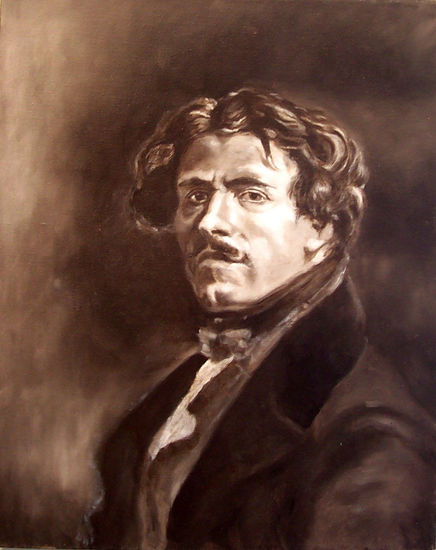 Homenaje a Delacroix Óleo Lienzo Retrato