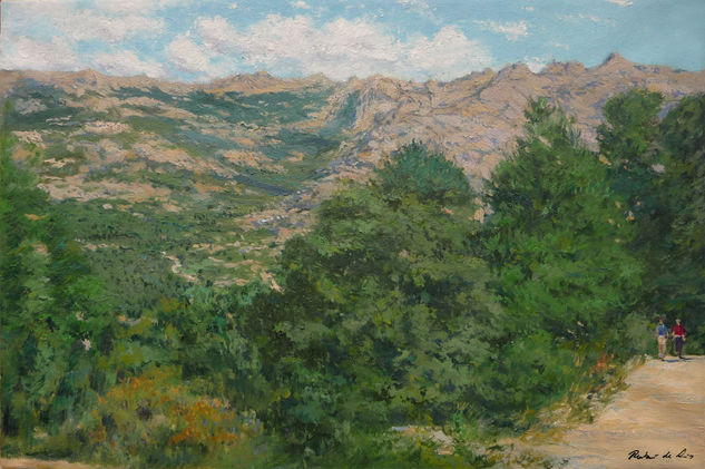 Paisaje en la Pedriza, Madrid Oil Canvas Landscaping