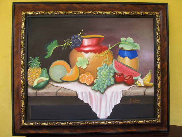 Bodegón de Frutas Frescas,  tamaño es 24x30 