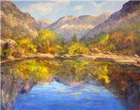 Reflejos otoñales Oil Canvas Landscaping