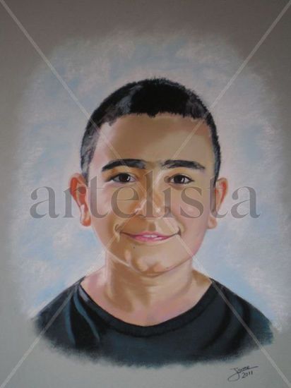 HIjo Pedro Pastel Papel Retrato