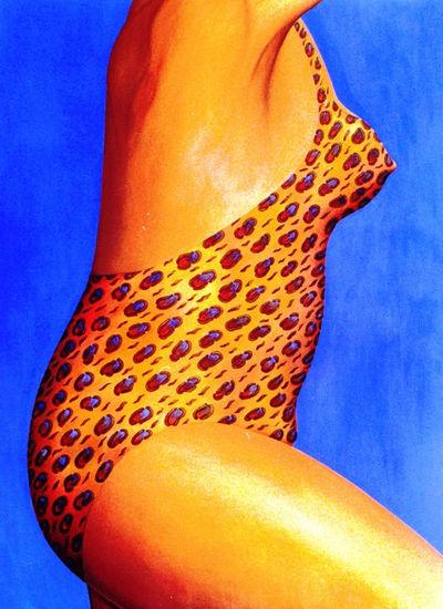 Los leopardos no se besan… Oil Canvas Figure Painting