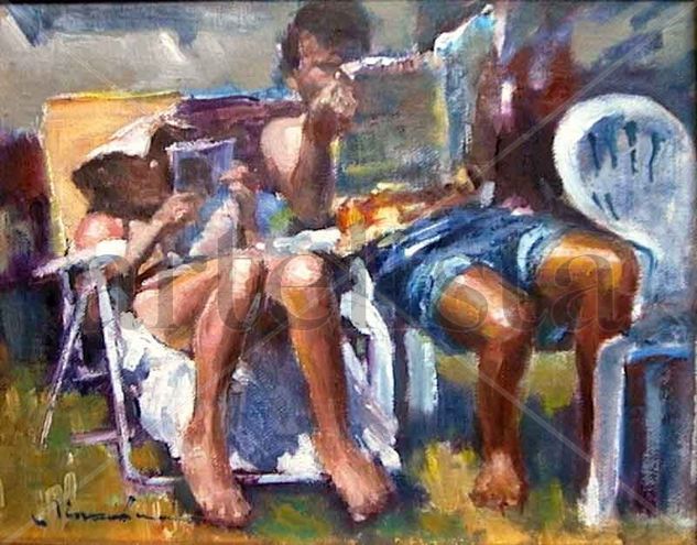 Lectura Oil Canvas Figure Painting