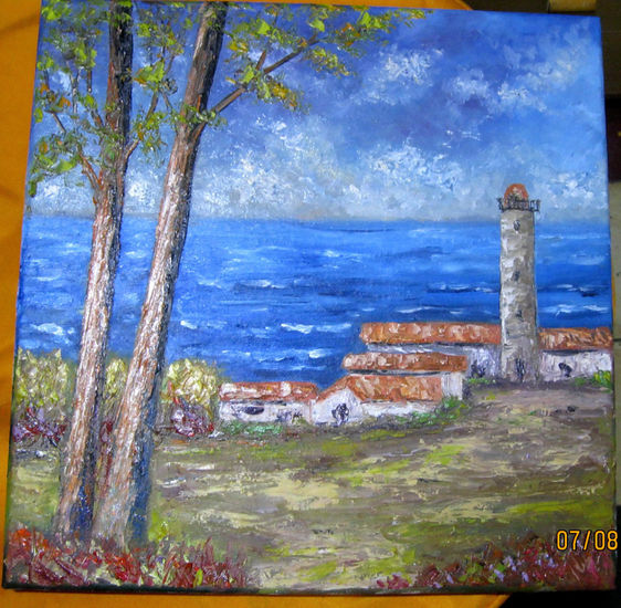 El faro Oil Canvas Marine Painting