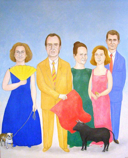 La Familia Real Oil Canvas Portrait