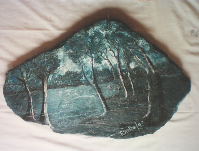 paisaje en azules