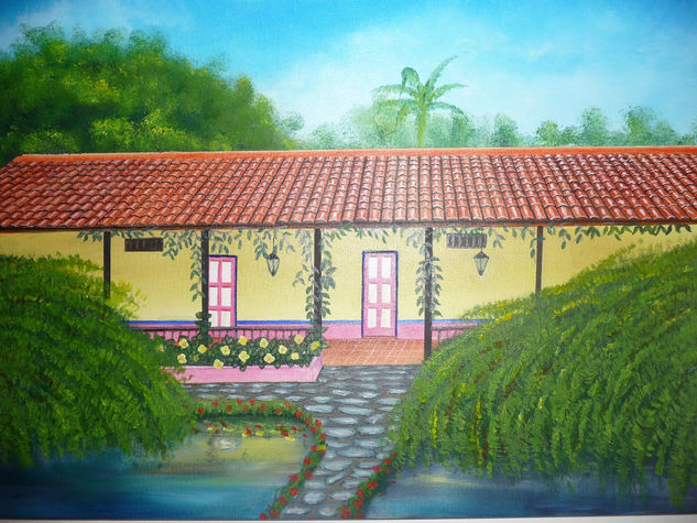 La casona Oil Canvas Landscaping