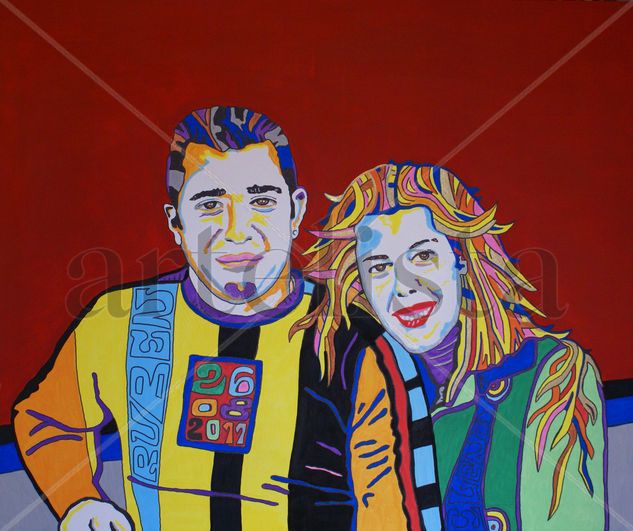 elena y ruben Acrylic Canvas Portrait