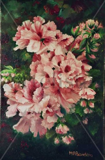 Gerani de pensament Oil Canvas Floral Painting