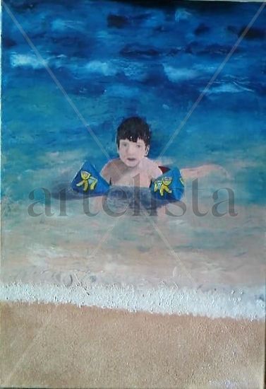 En la playa Oil Canvas Landscaping