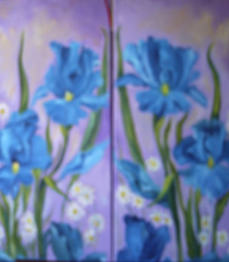 Flores  azules
