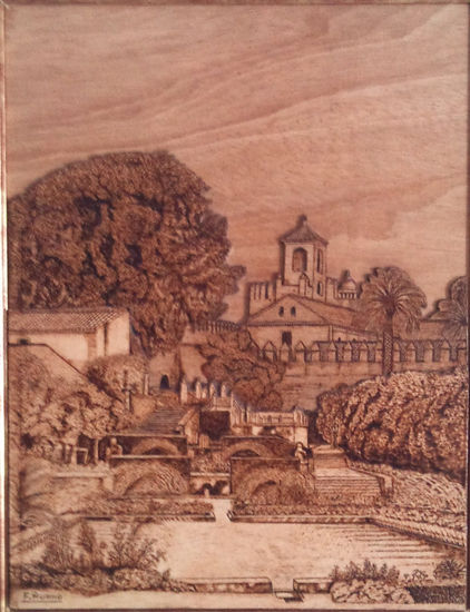 Jardines del Alcazar Monoprint