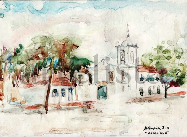 Capelinha_paraty_rio Acuarela Papel Paisaje