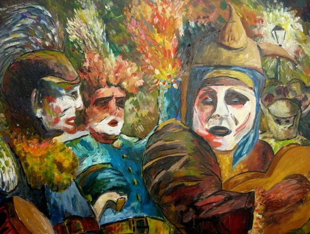 CARNAVAL Oil Canvas Figure Painting