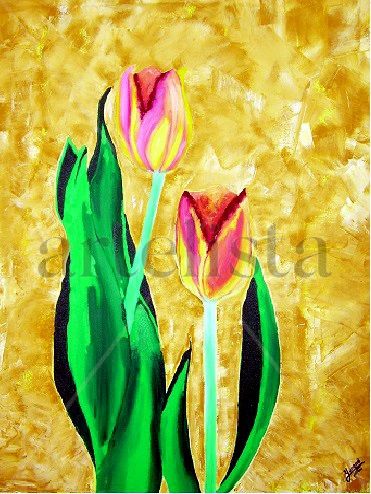 SENTIR DE TULIPANES Oil Canvas Landscaping