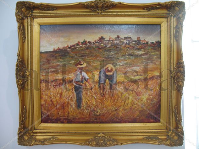 NUM. REF - 6.295 - LOS SEGADORES. Oil Canvas Landscaping