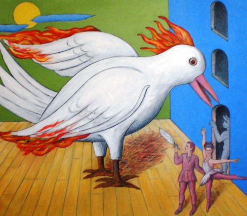 El Pajaro de fuego Oil Canvas Animals