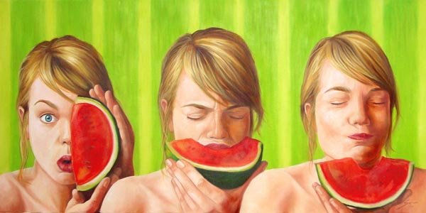 El sabor del verano Oil Canvas Figure Painting